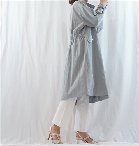 (Best; 2nd Reorder) SkyBlue Unique Sleeve Vanessa Trench Coat