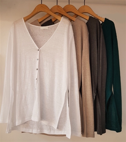 (Pre-Order) Linen Color Cardigan (ivory/Green/Beige/Charcoal/Black/Mustard/Camel) (will ship within 1~2 weeks)