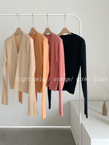 Spring Color Cardigan (Beige/Black/Orange/Pink) (will ship within 1~2 weeks)