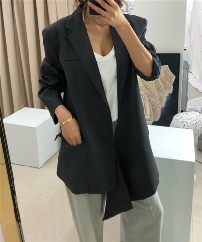 Balen Over Fit Unique Jacket (Black/Khaki) (will ship within 1~2 weeks)