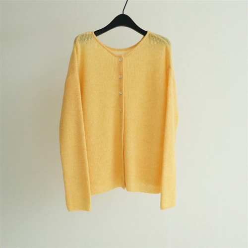 Cezan Wool Hair Cardigan (Ivory/Brown/Black/Yellow) (will ship within 1~2 weeks)