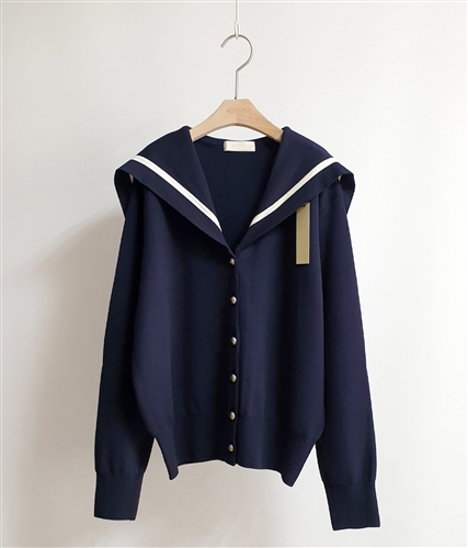 Navy Sailor Cardigan (will ship within 1~2 weeks)