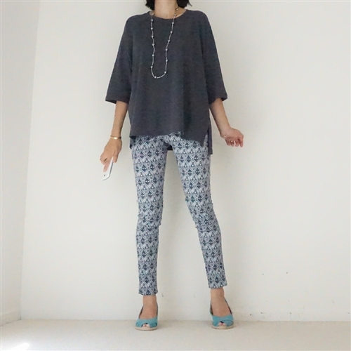 Print Pants (Black/Blue)