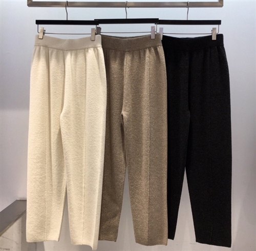 (Pre-Order) Wool 80% Knit Pants (Ivory/Beige/Charcoal) (will ship within 1~2 weeks)