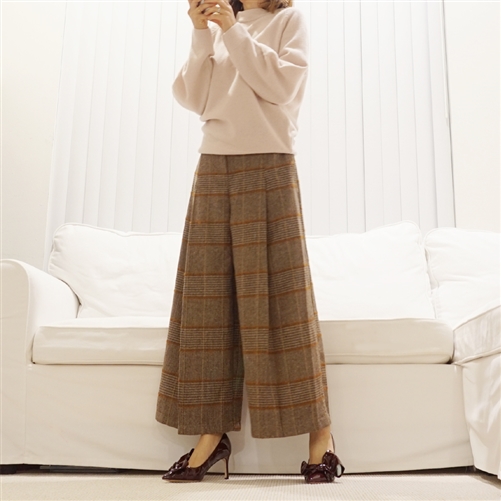 (Best; Back-Order; 2nd Reorder) Brown Line Check Pants (will ship within 1~2 weeks)