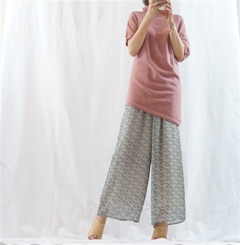 (Best; 2nd Reorder) Pink Chiffon Color Pants