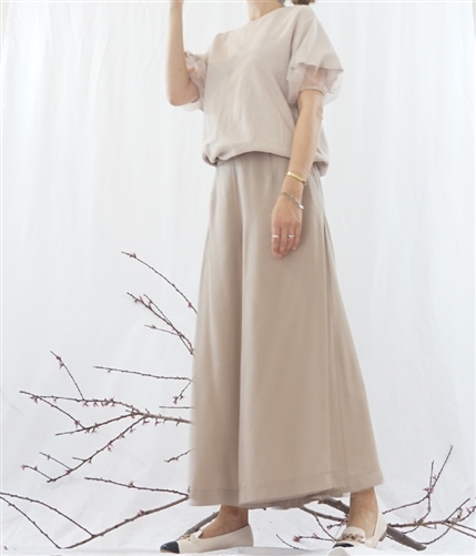 (Best; 2nd Reorder) Beige Tencel Pants