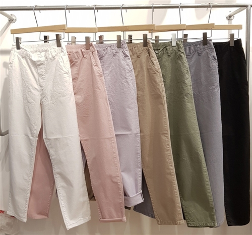 (Pre-Order) Good Cotton Color Pants (White/Pink/Lilac/Beige/Khaki/Gray/Black) (S/M/L) (will ship within 1~2 weeks)