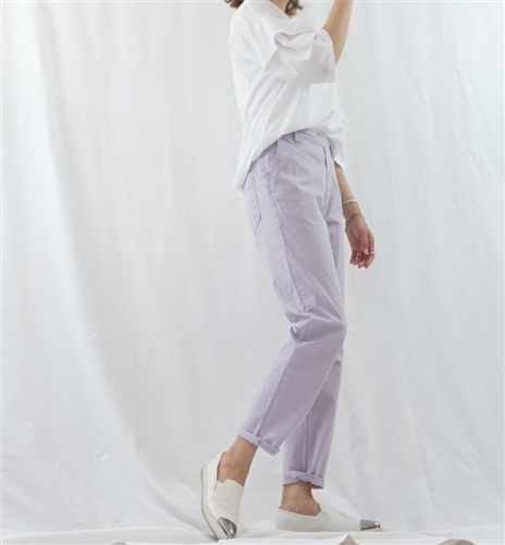 (Best; Back-Order; 2nd Reorder) Lilac Good Cotton Color Pants (S/M/L) (will ship within 1~2 weeks)