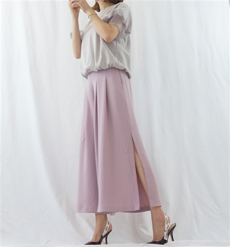 (Best; Back-Order; 2nd Reorder) Pink Side Vent Pintuck Pants (will ship within 1~2 weeks)