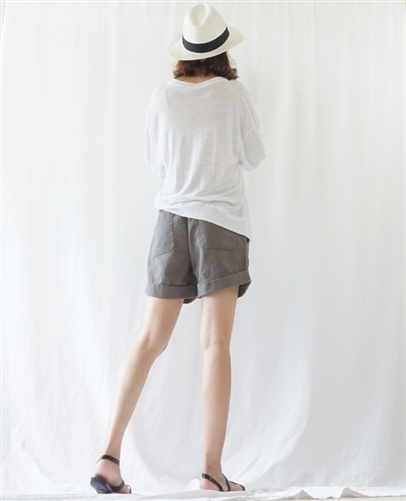 (BeachDaySpecial; Best; 2nd Reorder) Charcoal Washing Cotton Short Pants