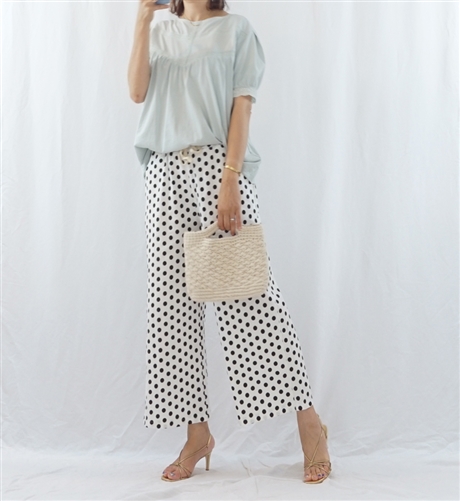 (Best; 2nd Reorder) White Dot Pants