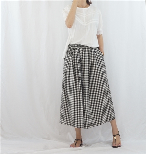 (Best; 3rd Reorder) Gingham Skirt Pants