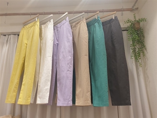 Spring Cotton Pants (Yellow/Ivory/Lilac/Beige/Green/Charcoal) (will ship within 1~2 weeks)