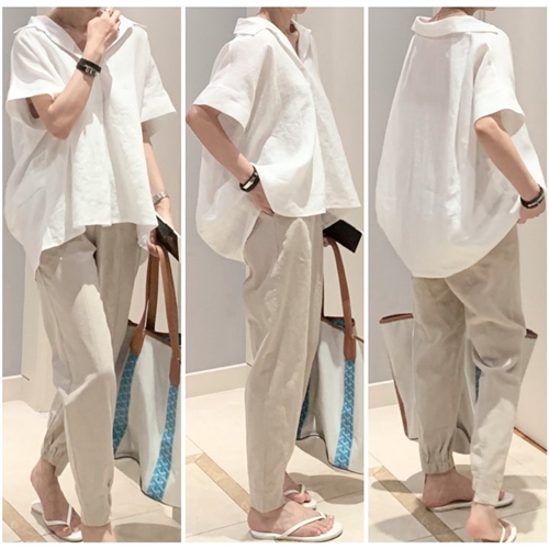 Balen Linen Jogger Pants (Ivory/Beige/Black) (will ship within 1~2 weeks)