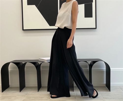 Black Cool Celine Wide Pants (will ship within 1~2 weeks)