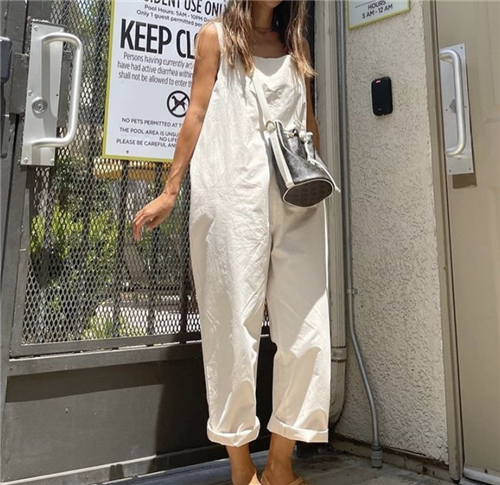 Balen Jumpsuit (Cream/Black) (will ship within 1~2 weeks)