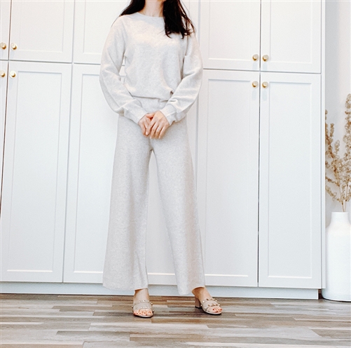 Oat WholeGarment Cashmere Pants (will ship within 1~2 weeks)