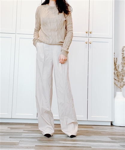 Beige Bottega Pants (will ship within 1~2 weeks)