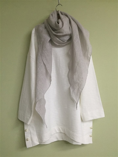 Beige Luxury Linen Scarf