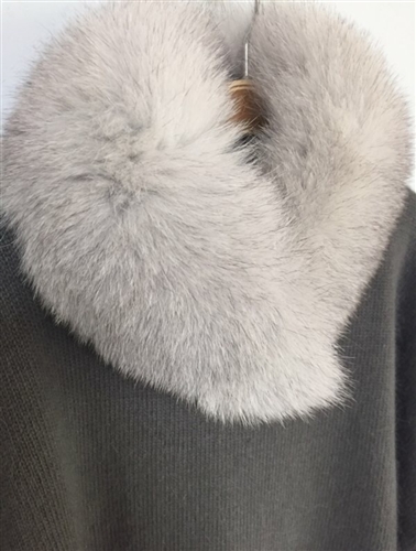 (Best, 3rd Reorder) Silver Gray Fox Fur