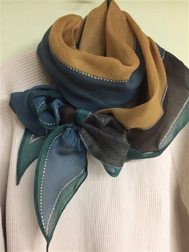 (Best; 4th Reorder) Green Luxury Line Scarf