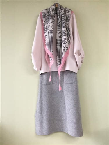 (Pre-Order) Light Pink Tassel Scarf (will ship within 1~2 weeks)