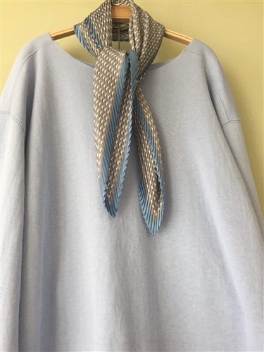 (Pre-Order) SkyBlue Pleated Scarf (will ship within 1~2 weeks)