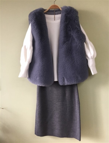 (Best; 2nd Reorder) Gray Knit Skirt