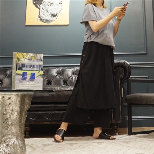 (Best; 3rd Reorder) Black Inner Pants Skirt