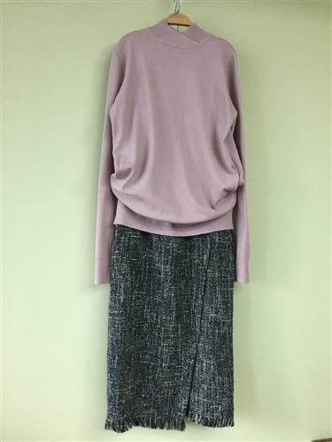 (Pre-Order) Tweed Luxury Skirt (Black/Gray) (will ship within 1~2 weeks)