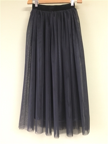 (Best; 4th Reorder) Navy Meshed Skirt