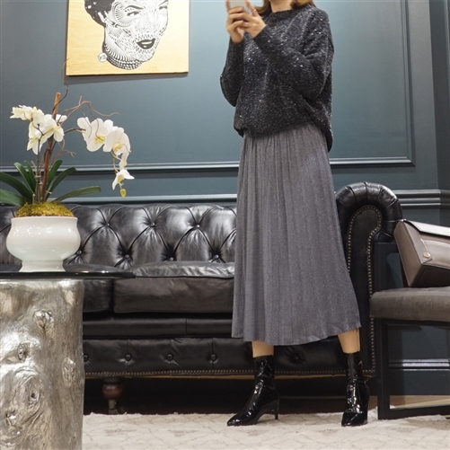 (Best; 2nd Reorder) Pearl Knit Skirt