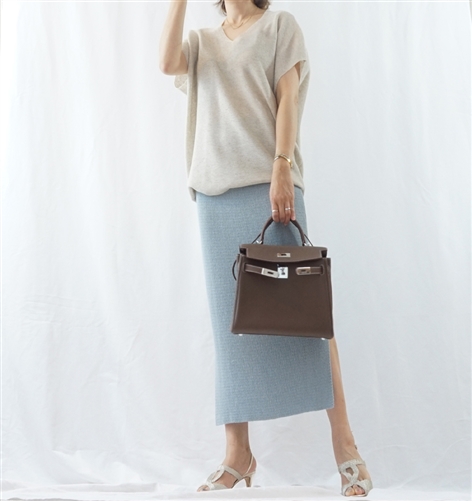 (Best; 2nd Reorder) SyBlue Linen Knit Skirt