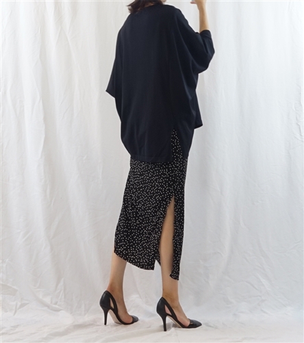 (Best; 2nd Reorder) Black Dot Skirt