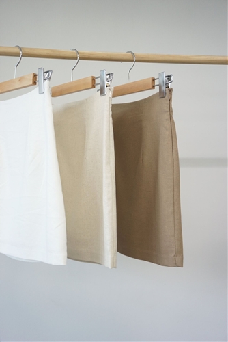 Franky High Skirt (Ivory/Oatmeal/Camel) (S/M (will ship within 1~2 weeks)