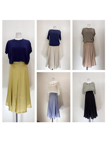 (Special Price) Yellow Line Silket Skirt