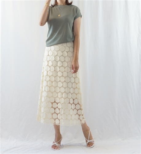 (ì›ê°€ ì´í•˜ íŒŒì´ë„ ì„¸ì¼) Cream Isabel Lace Skirt