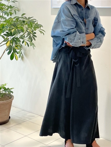 Black Tencel Skirt (will ship within 1~2 weeks)