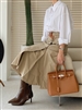 Premium Belted Skirt (Beige/Khaki) (55/66) (will ship within 1~2 weeks)