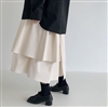 Gu Cotton Skirt (Beige/Ivory/Khaki/Black) (will ship within 1~2 weeks)