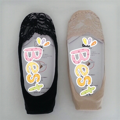 (3rd Reorder) Lace Socks (Nude/Black)