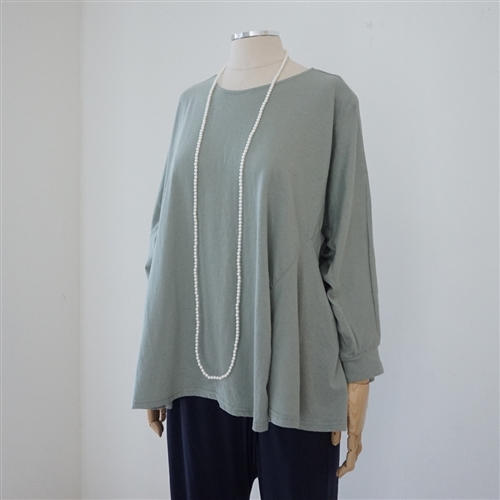 (2nd Reorder) LightKhaki Helmut Divided Lines Top