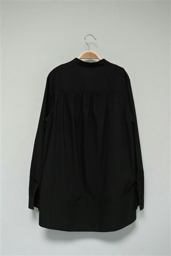 Black Back Shirring Neat Shirt