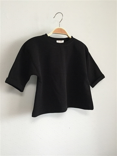 Black Kids Cute Wide Top (S; 2~3 Y)