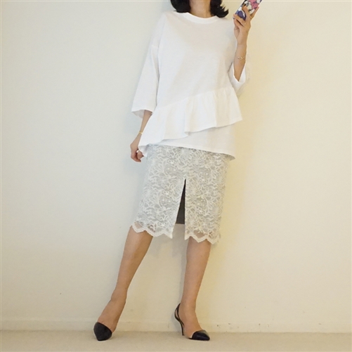 White Unbalance Shirring T