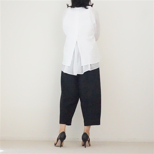 (Our Choice) White Back Chiffon Open Blouse