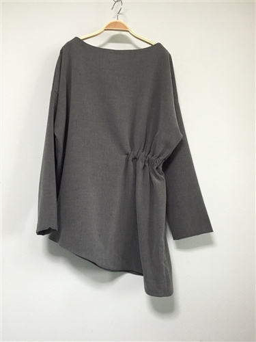 Gray Side Band Blouse