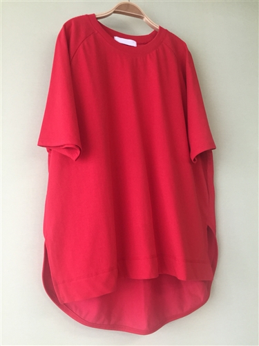 (Pre-Order) Red Back Round Cotton Top (will ship within 1~2 weeks)