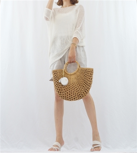 (BeachDaySpecial; Best; 2nd Reorder) White Summer Thin Knit